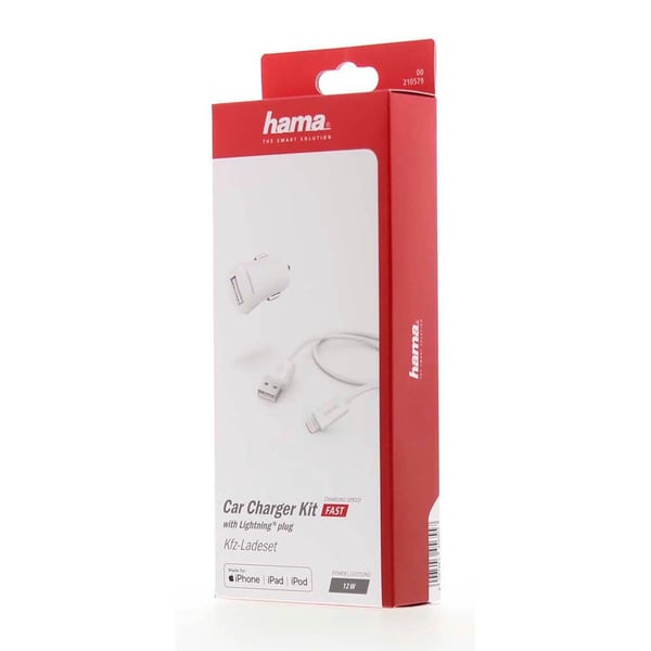 Hama Car Charging Kit Lightning White