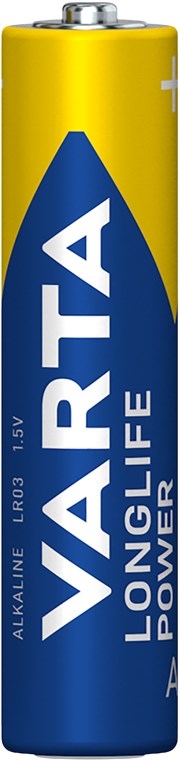 Varta LR03/AAA (Micro) (4903) batteri, 12 stk. eske alkalisk manganbatteri, 1,5 V