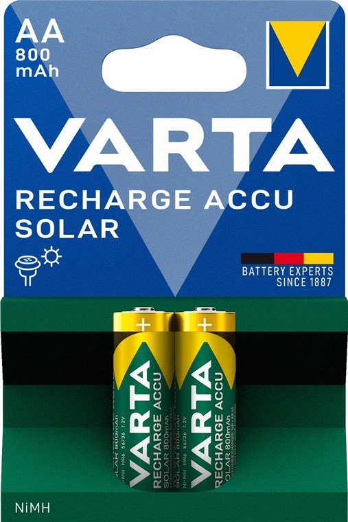 Varta AA (Mignon)/HR6 (56736) laddningsbart batteri - 800 mAh, 2 st. blister Nickel-metallhydrid batteri (NiMH), 1,2 V