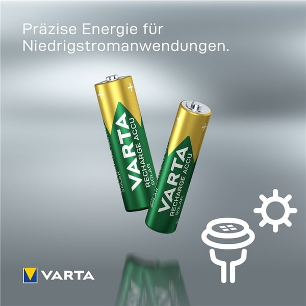 Varta AAA (Micro)/HR03 (56733) laddningsbart batteri - 550 mAh, 2 st. blister Nickel-metallhydrid batteri (NiMH), 1,2 V
