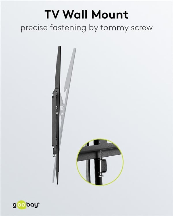 Goobay TV vægbeslag Basic TILT (M) til tv-apparater fra 32 til 55 tommer (81-140 cm), kan vippes op til 35 kg