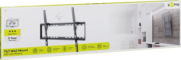 Goobay TV-veggfeste Basic TILT (L) for TV-er fra 37 til 70 tommer (94 til 178 cm), vippbart opp til 35 kg