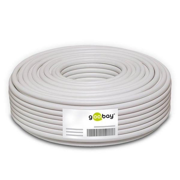 Goobay Høyttalerkabel rød;svart CCA 50 m spole, tverrsnitt 2 x 1,5 mm²