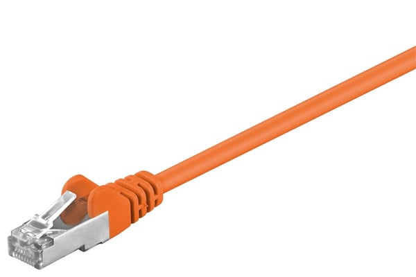Goobay Netværkskabel CAT 5e, F/UTP, orange, 1 m kobberbeklædt aluminiumleder (CCA)