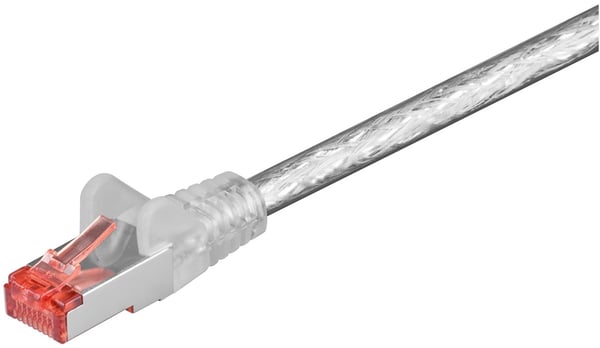 Goobay Kretskabel CAT 6, S/FTP (PiMF), transparent, 5 m kobberleder (CU), halogenfri kabelkappe (LSZH)