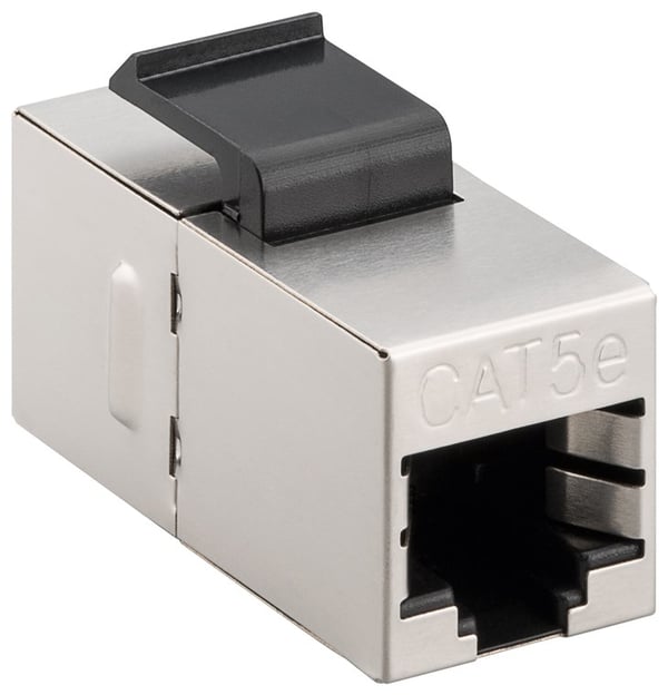 Goobay Keystone-modul RJ45-koppling CAT 5e, STP 15,95 mm bred, 2 st. RJ45-uttag (8P8C).