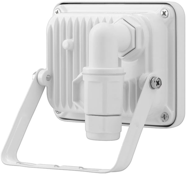 Goobay Utendørs LED-lyskaster, 10 W med 850 lm, nøytralt hvitt lys (4000 K) og M16-kabelgjennomføring, egnet for utendørs bruk (IP65)