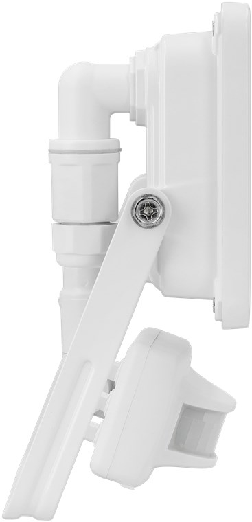 Goobay Utendørs LED-lyskaster, 30 W, med bevegelsesdetektor med 2550 lm, nøytralt hvitt lys (4000 K), PIR-sensor med PÅ/AV-funksjon og M16-kabelgjenno