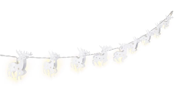 Goobay 10 LED-lamper "Ren", hvit med timerfunksjon, varmhvit (3000 K), batteridrevet