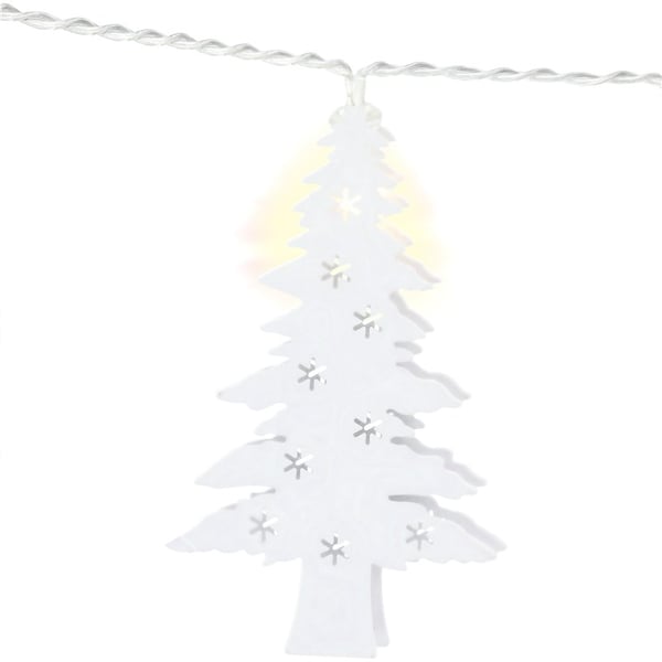 Goobay 10 LED-lys "Juletre" med timerfunksjon, varmhvit (3000 K), batteridrevet