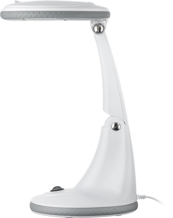 Goobay LED-luplampe med fod, 6 W, hvid 450 lm, 100 mm glaslinse, 1,75x forstørrelse, 3 dioptrier
