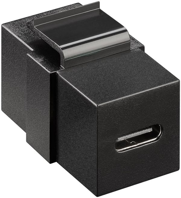 Goobay Keystone-modul USB-C™-kontakt, USB 3.2 Gen 2 (10 Gbit/s), svart USB-C™-kontakt > USB-C™-kontakt