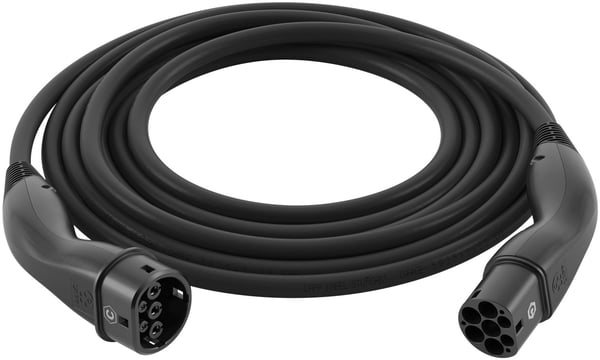 LAPP MOBILITY Laddkabel Typ 2, upp till 7,4 kW, 7 m, svart (5555934006) 32 A, 1-fas, för laddning av hybrid- och elbilar med Typ 2-anslutning