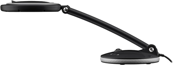 Goobay LED-forstørrelseslampe med stativ, 6 W, svart 80-450 lm, dimbar, 100 mm glasslinse, 1,75x forstørrelse, 3 dioptrier