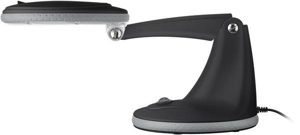 Goobay LED-forstørrelseslampe med stativ, 6 W, svart 450 lm, 100 mm glasslinse, 1,75x forstørrelse, 3 dioptrier