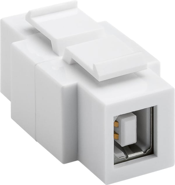 Goobay Keystone-modul, USB, kan monteras i båda ändar 16,9 mm bredd, USB 2.0-port (typ A)