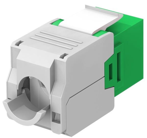 Goobay Keystone modul RJ45 CAT 6A, UTP 16,5 mm bred, krokodilleklemme til værktøjsfri IDC-montering