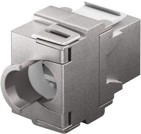 Goobay Keystone modul RJ45 CAT 6A, STP 17,1 mm bred, butterfly typen, klemrække til IDC-montering (værktøjsfri)