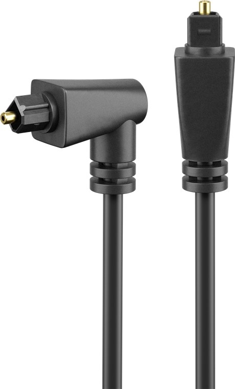 Goobay Toslink-kabel vinklet og drejeligt Toslink-stik > 90° Toslink-stik, 2 m