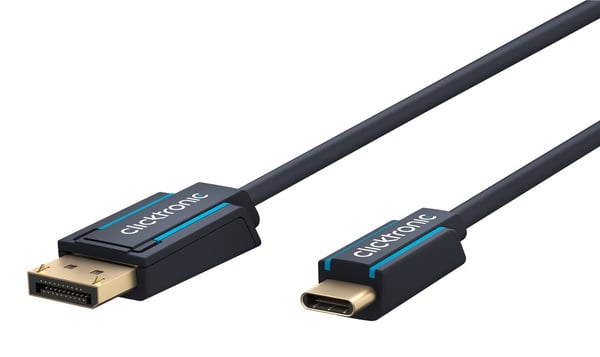ClickTronic USB-C™ til DisplayPort™ adapterkabel Premium kabel | USB-C™-kontakt DisplayPort™-kontakt | 1,0 m | 4K @ 60 Hz