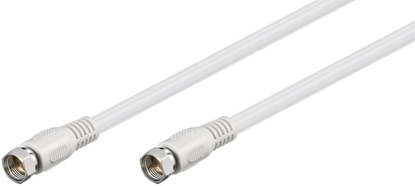 Goobay SAT-antennekabel (80 dB), dobbeltskjermet F-plugg > F-plugg (helskjermet), 2,5 m