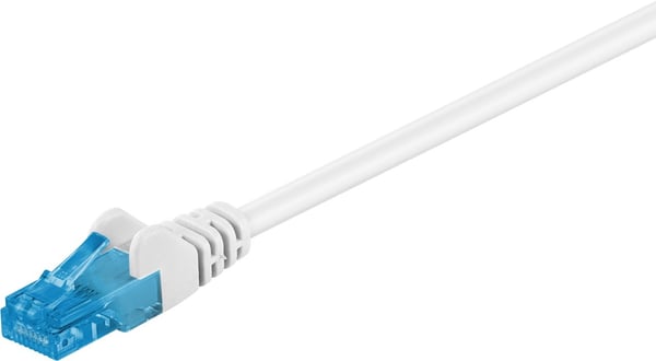 Goobay Patchkabel CAT 6A, U/UTP, vit kopparledare (CU), halogenfri kabelhölje (LSZH)