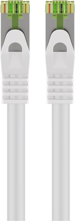 Goobay GHMT-certifierad CAT 8.1 patchkabel, S/FTP (PiMF), vit kopparledare, LSZH halogenfri kabelhölje