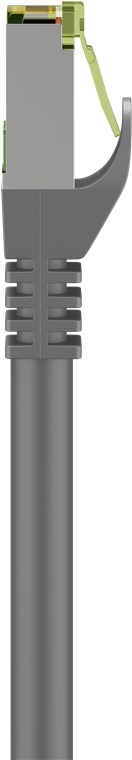 Goobay GHMT-certifierad CAT 8.1 patchkabel, S/FTP (PiMF), grå kopparledare, LSZH halogenfri kabelhölje