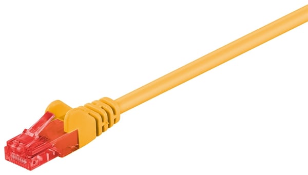 Goobay CAT 6 patchkabel, U/UTP, gul kopparklädd aluminiumtråd (CCA)