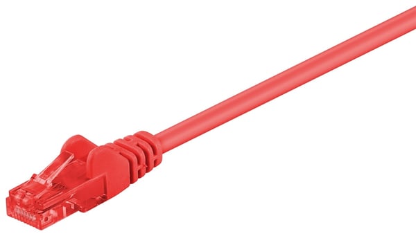 Goobay CAT 6 patchkabel, U/UTP, röd kopparklädd aluminiumtråd (CCA)