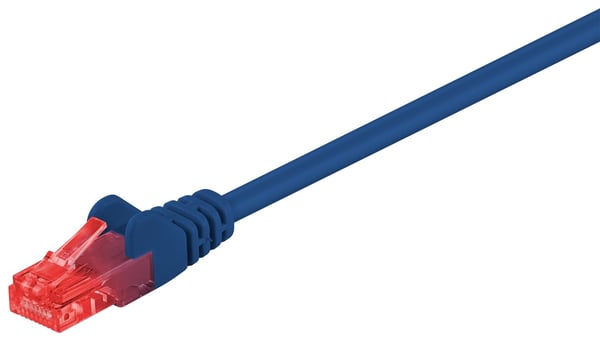 Goobay CAT 6 patchkabel, U/UTP, blå kobberbelagt aluminiumtråd (CCA), 15 m