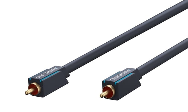 ClickTronic RCA-kabel, mono Premiumkabel | 1x cinch plug  1x cinch plug | 3,0 m | OFC innerledare