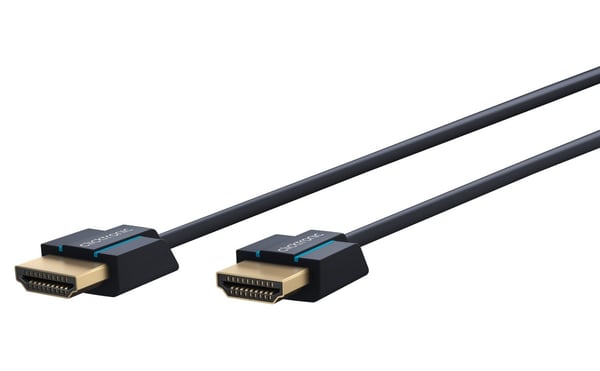 ClickTronic Ultratynn høyhastighets HDMI™-kabel med Ethernet Premium-kabel | 1x HDMI™-kontakt 1x HDMI™-kontakt | 1,0 m | UHD 4K @ 60 Hz