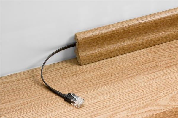 Goobay Flad netværkskabel CAT 6, U/FTP, hvid kobberleder (CU), 0.5 m