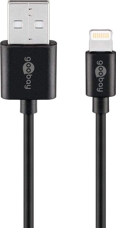 Goobay Apple Lightning Charging Kit (5 W) Strømforsyning med Apple Lightning-kabel 1 m (svart)