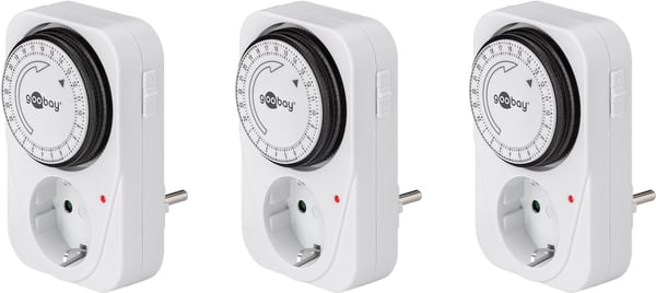 Goobay Set med 3, analog timer Lätt att använda en analog timer