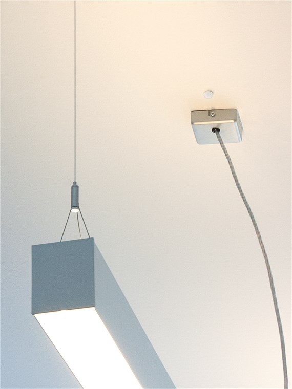 Goobay Infrarød bevegelsesdetektor for innfelt takmontering, 360° deteksjon, 6 m rekkevidde, for innendørs bruk (IP20), LED-tilpasset