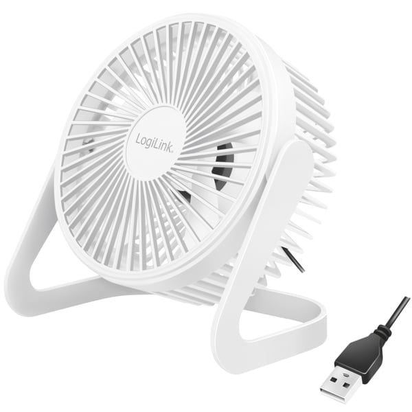 LogiLink USB-vifte Ø15,24 cm Hvit