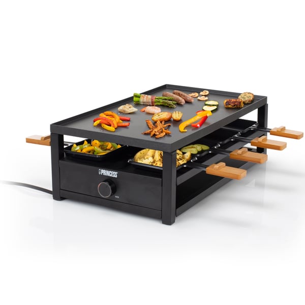 Princess Raclette 162655 Raclette i svart stål for 8 personer