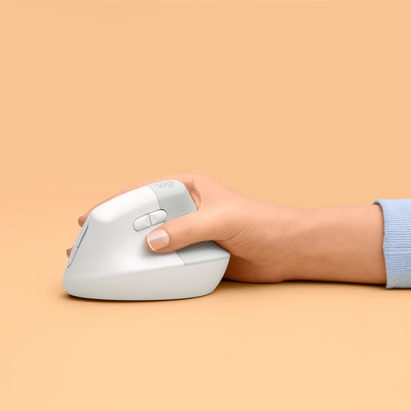 Logitech Lift for Mac Vertikal ergonomisk mus, off-white/Pa