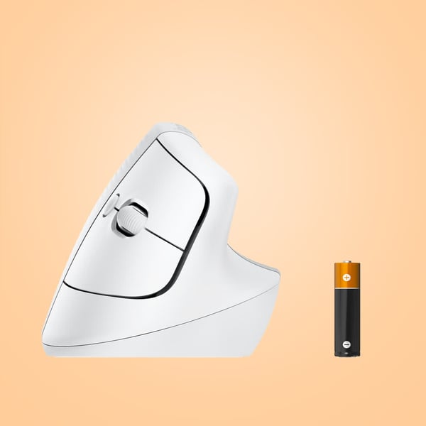 Logitech Lift for Mac Vertikal ergonomisk mus, off-white/Pa
