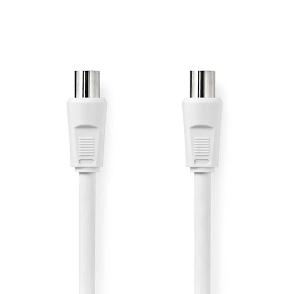 Nedis Coax Cable | IEC (Coax) Han | IEC (Coax) Hun | Nikkel belagt | 90 dB | 75 Ohm | Dobbelt skjermet | 10.0 m | Rund | PVC | Hvit | Boks