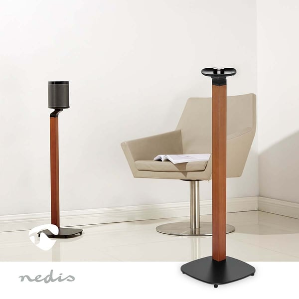 Nedis Speaker Mount | Kompatibel med: Sonos® One SL™ / Sonos® One™ / Sonos® PLAY:1™ | Stativ | 10 kg | Fixed | Metall / Tre | Brun / Sort