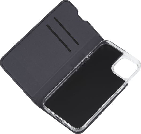 FoneKit BookCase -suojakotelo, iPhone 15, musta