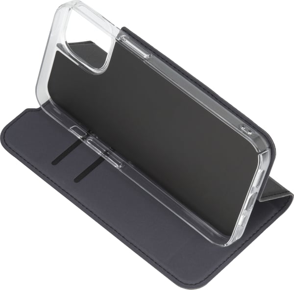 FoneKit BookCase -suojakotelo, iPhone 15, musta