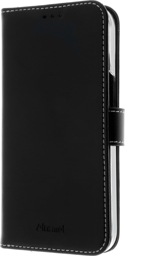 Insmat Exclusive Flip Case plånboksfodral, iPhone 15, svart