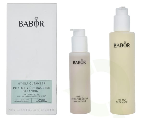 Babor Hy-Oil Cleansing Phyto Booster Balancing Set 300 ml Cleansing Oil 200ml/Booster Balancing 100ml - For Combination Skin