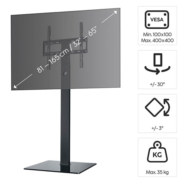 Hama TV-stativ Opp til 65" VESA 400x400 Svart