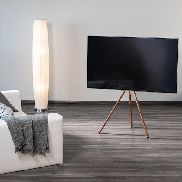 Hama TV-gulvstativ Design opp til 75" valnøttre-look