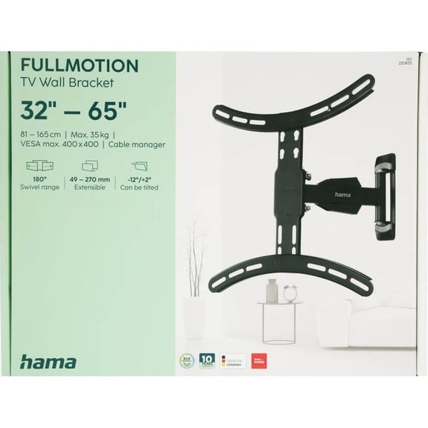 Hama TV Veggfeste Full Motion VESA opp til 400x400 65" Svart